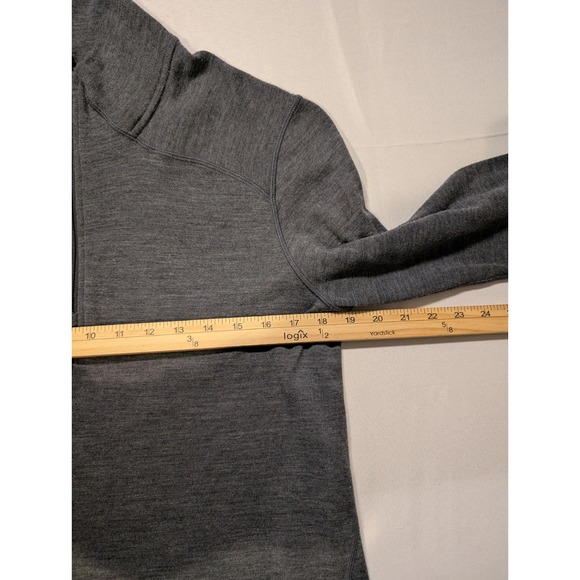Smartwool Merino 250 Womens XL Charcoal Gray Heather Quarter Zip Base Layer Top - Picture 3 of 10